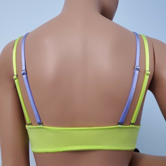 Victoria's Secret DREAM ANGELS Padded Demi Convertible Push Up Bra Yellow 32D - Picture 2 of 10